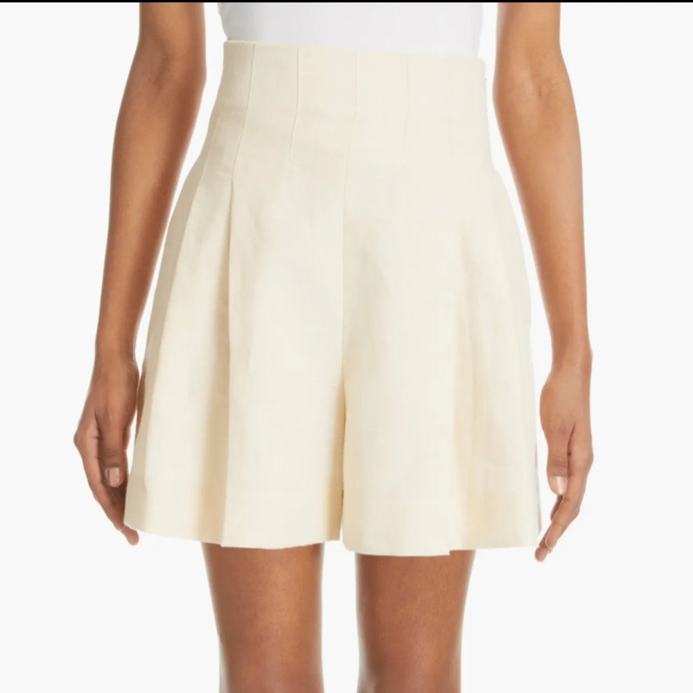 Chloe Vertical Linen Shorts size 4 US/36 FR